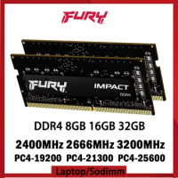 HyperX Fury Memoria RAM DDR4 32GB 8GB 16GB 3200MHz 2400 2666MHz Laptop Memory 260Pins SODIMM PC4-19200 21300 25600 Notebook RAM