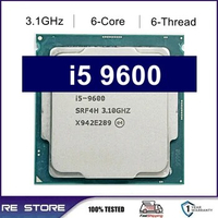 Used Core i5-9600 i5 9600 3.1GHz 6-Core 6-Thread Processor 9M 65W Desktop CPU Socket LGA 1151