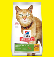 ✪四寶的店n✪希爾思Hills - 高齡活力 7歲以上 高齡貓 成貓飼料 雞肉與米食譜 3磅/1.36kg 希爾思 Hill's
