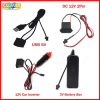 Flexible Neon Light EL Wire Driver Inverter PC USB Car Ciggrette Plug Adapter Controller Car Led Strip Light