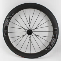 1pcs New 700C Fixed Gear Road Bike matt 3K full carbon fibre bicycle wheelset carbon tubular clincher tubeless rim