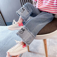 Seluar Jeans Perempuan, Gaya Kasual, Kaki Lebar, Sesuai untuk Musim Bunga dan Musim Luruh, Ketibaan 