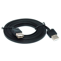 fujiei 超薄USB2.0傳輸延長線-A公對A母 3M(黑) 厚度僅1.35mm 耐燃材料不易延燒