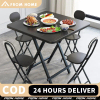 【FROM HOME】Folding table Family table eating table Simple small square table 4 person table small po