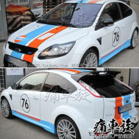 Car sticker for Ford FOCUS 2007-2010 car sticker pull flower Classic FOCUS car door modification vehicle decoration