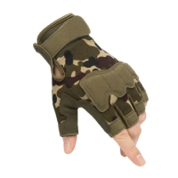 Men's Tactical Gloves Military Army Shooting Fingerless Gloves Anti-Slip Outdoor Hunting Sports Paintball Airsoft Bicycle Gloves