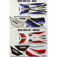 NVX 155 V2 / AEROX V2 Thailand 2024 ABS Edition ( 47 ) Body Cover Stripe Sticker MS1 / White / B