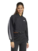 เสื้อแจ็คเก็ตผู้หญิง Future Icons 3-Stripes Bomber สี Black / White