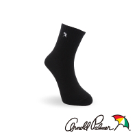 【Arnold Palmer】1/2刺繡百搭休閒短襪-黑(短襪/女襪/中性襪/學生襪)