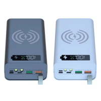 18650 Power Bank Case PD QI Mobilephone Fast Charge Wireless Charger Battery Box Power Bank DIY Battery Box