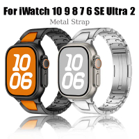 Dây đeo bằng thép không gỉ dành cho iWatch 10 9 8 7 6 SE Ultra 2 Vòng đeo tay kim loại Dây đeo cổ ta