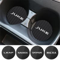 2PCS Car Cup Holder Coasters Accessories For Nissan Qashqai J10 J11 Juke Micra K13 K14 Leaf Navara 370Z Pathfinder Nv200 Serena