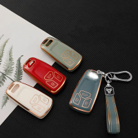 ฝาครอบกุญแจรถ เคส TPU สำหรับ Audi A1 A3 A4 A5 A6 A7 C6 Q3 Q5 B6 B7 B8 R8 S6 8P 8V 8L TT RS กระเป๋า ต
