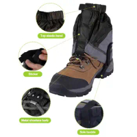 Waterproof Boot Gaiters Waterproof Leg Gaiters for Outdoor Enthusiasts Adjustable Lightweight Low Ankle Guards for Boots Shoes