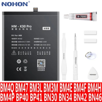 NOHON BM4Q BM47 BM3L BM3M BN30 BN34 BN42 BN46 Battery For Xiaomi Redmi K30 K20 Pro Mi POCO F2 Pro BM4E BM4F BM4H BM4P BP40 BP41