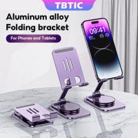 TBTIC Foldable Tablet Mobile Phone Desktop Stand for iPad iPhone Samsung Desk Holder Adjustable Desk Bracket Smartphone Stand