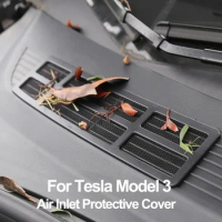 Air Inlet Protective Cover For 2021-2023 Tesla Model 3 Intake Vent Net Grill Insect-proof Filter Front Face Car Interior