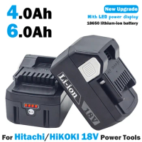 Upgrade 18V 4Ah/6Ah Li-ion Battery for Hitachi/HiKOKI 18V Power Tools for BSL1830 BSL1850 BSL1860 BCL1815 EBM1830 BSL1840 330139