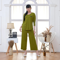Setelan Kaos Wanita Setcel Spandek Premium lengan 7/8 One Set Murah Terbaru Atasan Baju Oversize  Be