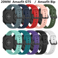 100pcs Silicone Watchband Strap for Xiaomi Huami Amazfit GTS /GTR 42MM/ Bip Lite Smart Watch Bracelet Band Colorful Replace
