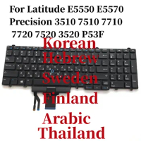 100%NEW original For DELL Latitude E5550 E5570 E5580 E5590 Precision M3510 M7510 7710 M7720 M7520 M3520 P53F Laptop keyboard