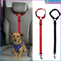 Dog Stuff Practical Dog Cat Lead Harness Strap Dog Stroller Travel Seat Clip Cat Carrier Leash Belt Pet Car Safety Adjustable