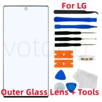 Front Glass Lens Screen Replacement For LG V30 V40 V50S V60 G7 G8 G8X ThinQ G9 Velvet Wing 5G Outer LCD Display Touch + Tools