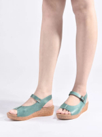 รองเท้าแตะมีส้นผู้หญิง Comfort Sandals ACT-92460 สีฟ้า