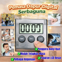 2IN1 Jam Pemasa Magnet Dapur Dengan Skrin LCD Digital Mudah Alih Jam Pemasa Undur Memasak Penggera K