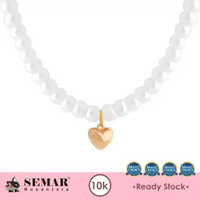 Kalung Emas Tali Candy Pearl Bellova Heart Gold 10K Semar Nusantara