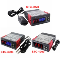 STC-1000 STC-3008 STC-3028 LED Digital Temperature Controller Thermostat Thermoregulator Incubator Relay Hygrometer 12V 24V 220V
