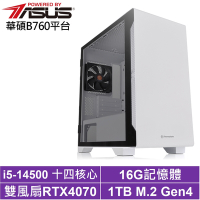 華碩B760平台[蒼翼宗師]i5-14500/RTX 4070/16G/1TB_SSD