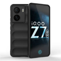 Sarung untuk Vivo IQOO Z7 5G, Sarung Global IQOO Z7, 6.38 inci, Bampar Pelindung Silikon Getah Kalis