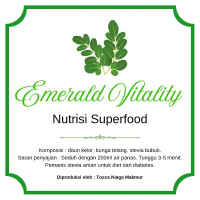Wedang Herbal Sari Langit Emerald Vitality Nutrisi Superfood dengan Daun Kelor Bunga Telang & Stevia