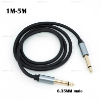 Gold Plate Audio 2 pole mono 6.5 6.35mm Male to 6.35 Male Balanced TRS 1/4 Speaker Amplifier extend 