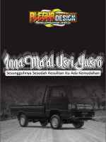 Cutting Sticker Variasi Kaca Mobil Innamal Usri Yusro. Sticker Inna Ma'al Yusri Yusro