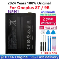 2024 Years Original New High Quality One plus BLP801 Phone Battery For Oneplus 8T / 9R 4500mAh Replacement Batteries Bateria