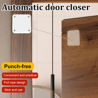 Automatic Door Closer Automatically Close 500/1000g Pull Punch-free Door Closers For Wooden Sliding Glass Metal Door Dropship