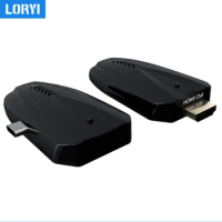 LORYI Wireless Type C To HDMI Extender Transmitter Receiver Power By Type C 1080P Video And Audio To TV Projector From Laptop PC