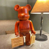 BE@RBRICK 400% rosewood Suitcase Bear Bearbrick 28cm collection doll Handmade teddy bear gift desktop decoration