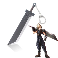 Final Fantasy 7 Cloud Buster Sword Keychain Cloud Strife's Weapon Metal Pendant Key Chain for Men Jewelry