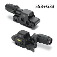 558 G33 3x Sight Magnifier Switch Side Qd Mount + Tactical Scope 558 Red/Green Dot