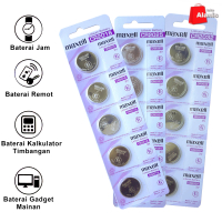 Maxell Baterai Lithium 3V CR2016 CR2025 CR2032 Utk Jam Remote Mainan