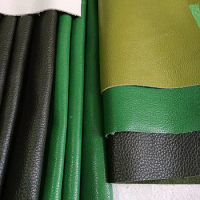 1.2mm Green Series Lychee Top Layer Cow Leather Handmade DIY Leather Solid Leather Bag Sofa Fabric Is Soft