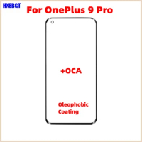 With OCA LCD Screen Outer Glass Lens For OnePlus 9 Pro 9Pro Front Panel Temered Glass Lens Cover Lens Smartphone Repair Parts