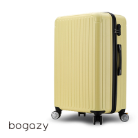 Bogazy 簡約風尚 25吋掛勾/煞車輪/密碼鎖行李箱(小鴨黃)