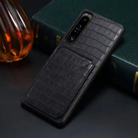 Denior Crocodile PU Leather Suitable For Sony Xperia 1 V/1 IV/5 IV/5 III/10 V/10 IV Hidden Stand Phone Case