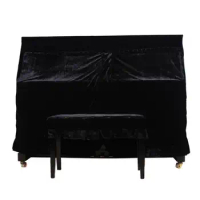 Black Piano Cover Dust-proof Sun-proof Upright Piano Protective Cover Household Accessories Waterproof Piano Cover Cloth