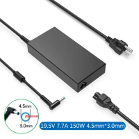 19.5V 7.7A 150W 4.5*3.0mm Laptop AC Adapter Charger for HP Pavilion 15-EN 17-AN 17-W 15-AX 15-CE 15-DC; EliteBook 1050 G1
