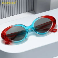 BLMUSA Fashion Oval Reading Glasses for Women Anti Blue Light Photochromic Prescription Glasses Myopia Customization Glasses